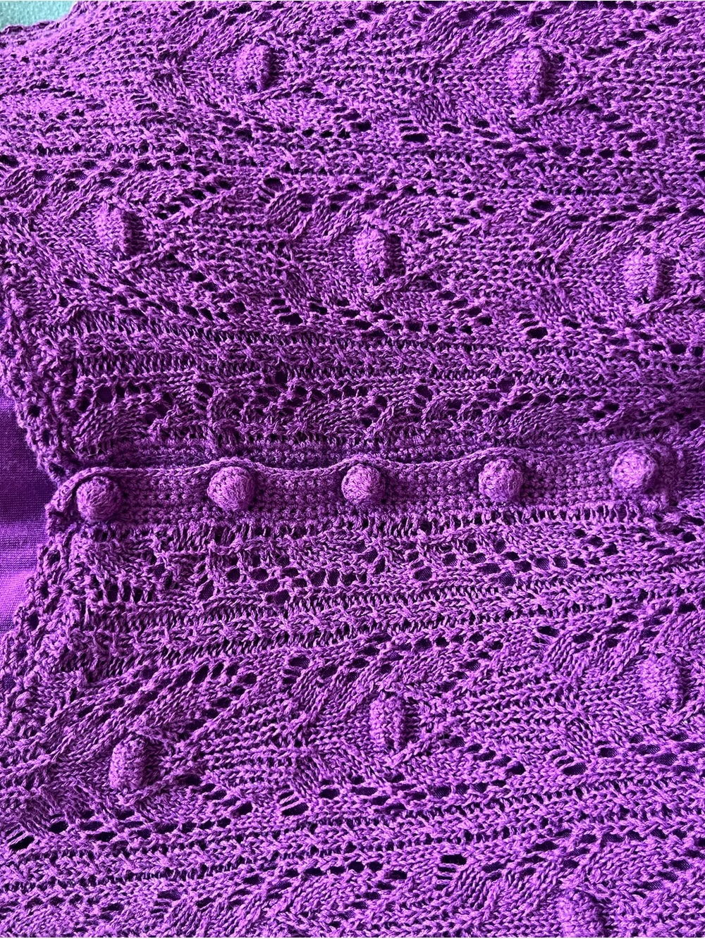 Sézane Salma Purple Knit Midi Dress - size Small - Picture 9 of 9